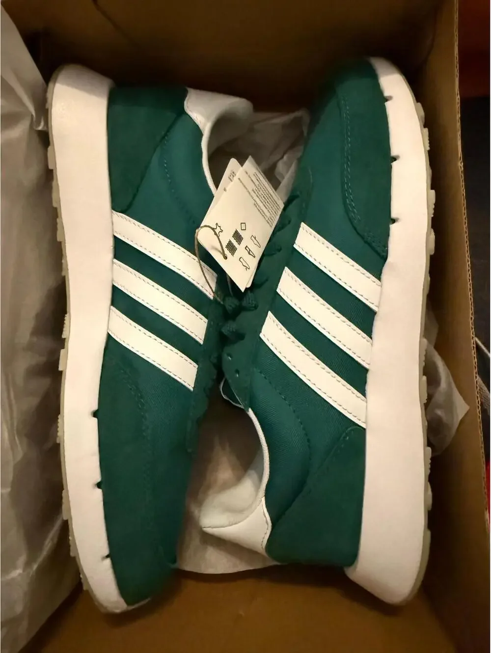 adidas Run 60s 2.0 Running Shoes Green White US 8